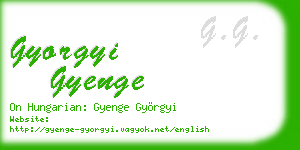 gyorgyi gyenge business card