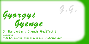 gyorgyi gyenge business card